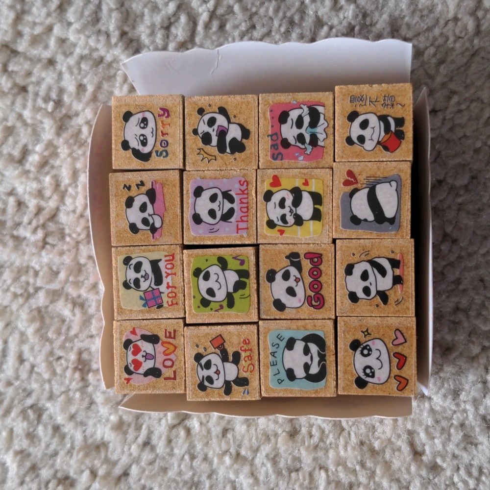 Panda mini stamp set